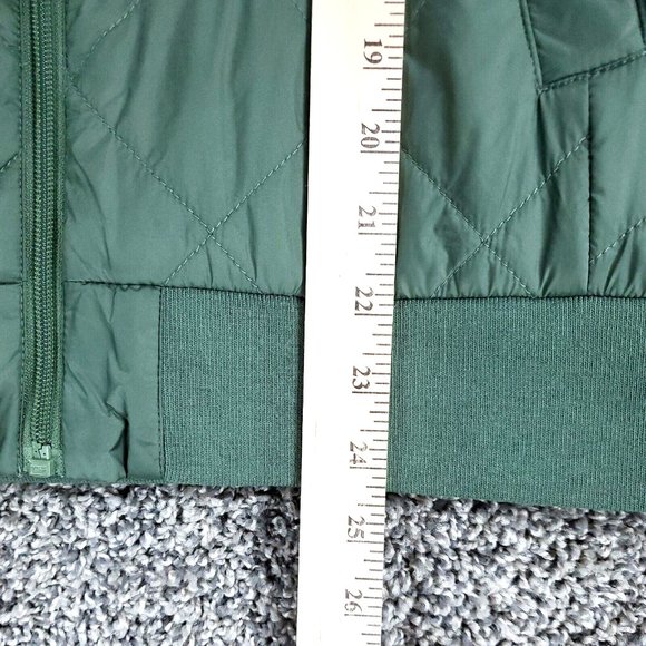 HeatLast Weatherproof Nylon Quilted Packable Bomber Jacket Olive Women's X Large - Picture 7 of 12